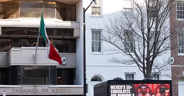 ‘The Invisible Coup’ Billboard Truck Rolls Up on Mexican Embassy to Expose Consulates Swaying U.S. Elections