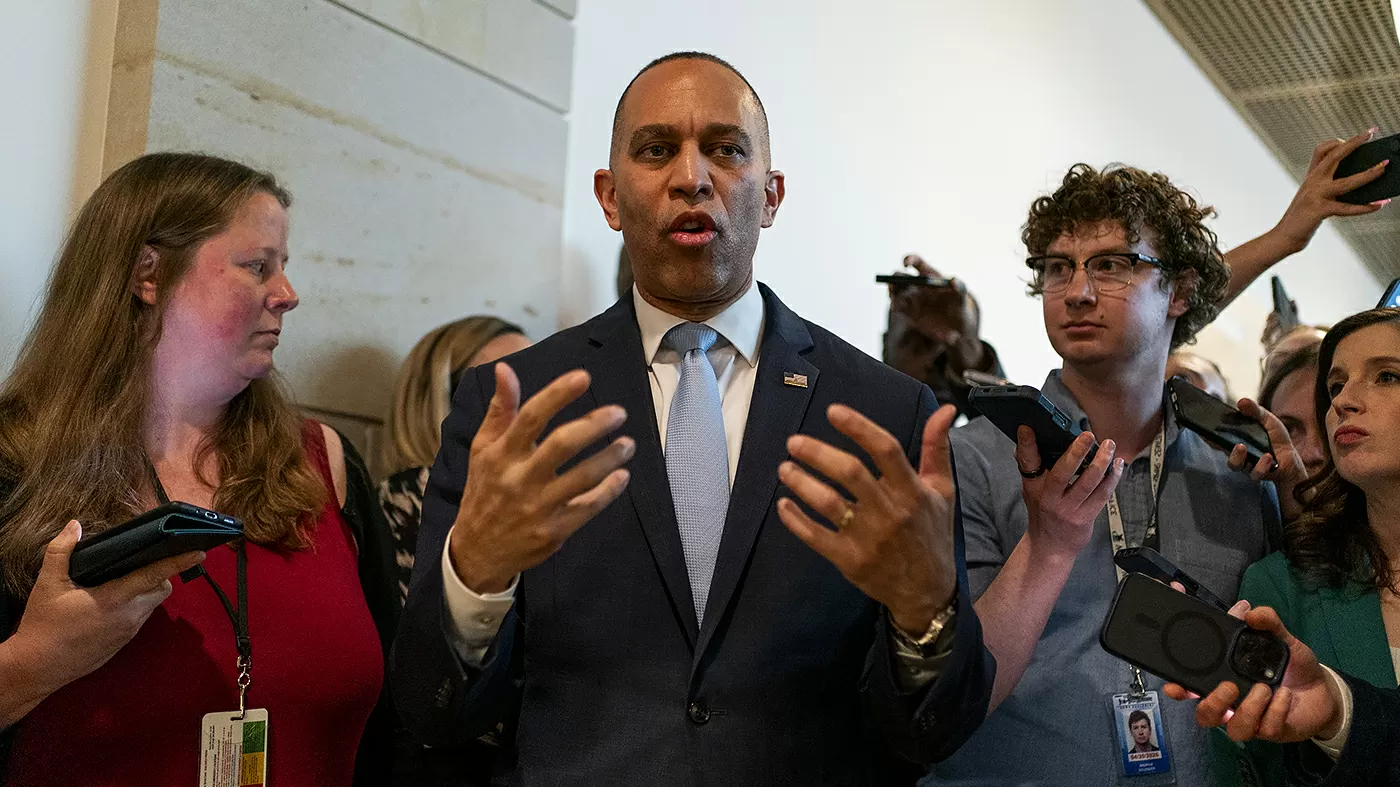 Democrats bash Johnson for rejecting Senate DHS bill, urge support for discharge petition