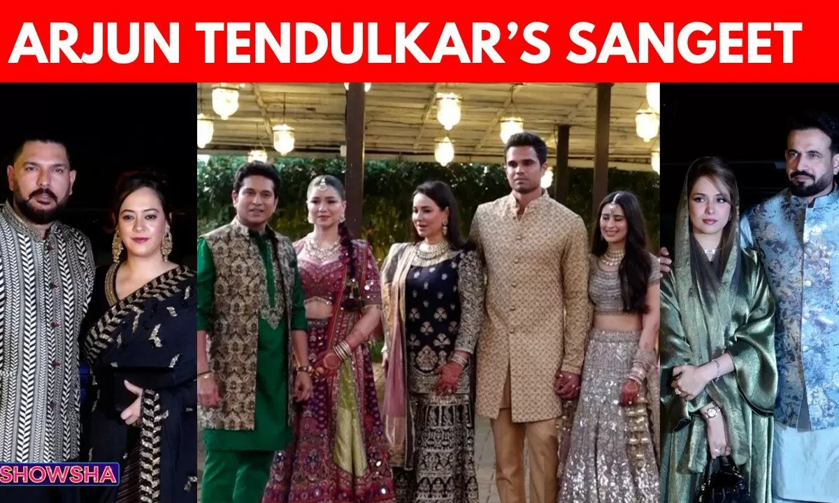 Sachin, Sara, Anjali, Raj Thackeray, Yuvraj Singh, Irfan Pathan At Arjun Tendulkar's Sangeet