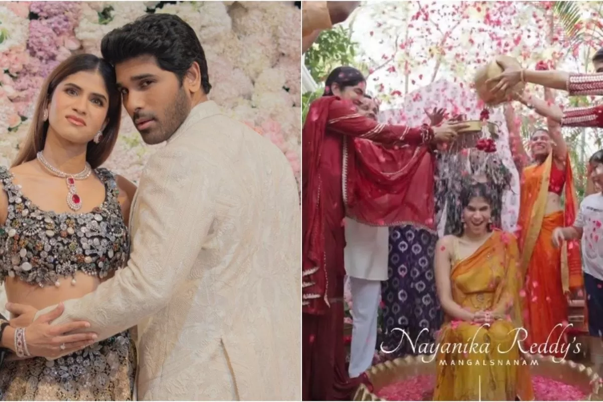 Allu Sirish Reacts As Nayanika Shares Glimpses From Mangalasnanam Ceremony Ahead Of Their Wedding